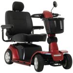 Pride Mobility Maxima 4-Wheel heavy-duty mobility scooter in red