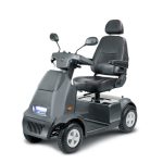 Afikim Afiscooter C4 mobility scooter in gray with orthopedic swivel seat and LED headlight