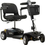 Pride Go Go Endurance Li 4-wheel mobility scooter with black seat