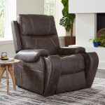 Golden Technologies Titan Medium PR448 lift chair in brown fabric with seamed back and cup holder