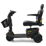 Golden Companion HD mobility scooter side view with extra-wide captain’s seat and rear suspension