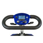 Digital tiller display of the Transformer 2 Scooter showing speedometer, controls, and key switch