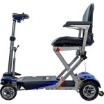 Left side view of the Transformer 2 Scooter highlighting seat, armrest, and frame design